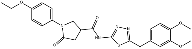 N-[5-[(3,4-dimethoxyphenyl)methyl]-1,3,4-thiadiazol-2-yl]-1-(4-ethoxyphenyl)-5-oxopyrrolidine-3-carboxamide Structure