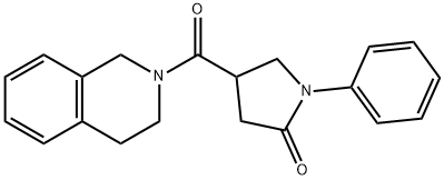 4-(3,4-dihydro-1H-isoquinoline-2-carbonyl)-1-phenylpyrrolidin-2-one Structure