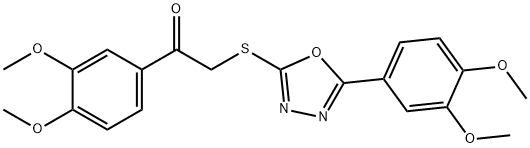 1-(3,4-dimethoxyphenyl)-2-[[5-(3,4-dimethoxyphenyl)-1,3,4-oxadiazol-2-yl]sulfanyl]ethanone Structure