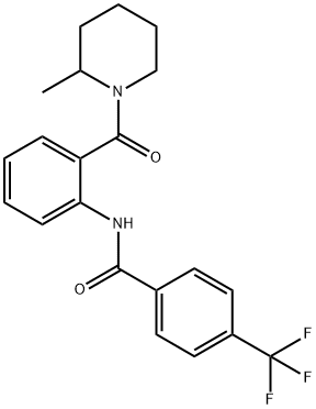 N-[2-(2-methylpiperidine-1-carbonyl)phenyl]-4-(trifluoromethyl)benzamide Structure