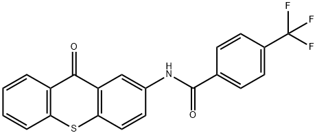 N-(9-oxothioxanthen-2-yl)-4-(trifluoromethyl)benzamide 구조식 이미지