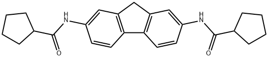 N-[7-(cyclopentanecarbonylamino)-9H-fluoren-2-yl]cyclopentanecarboxamide 구조식 이미지