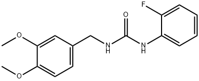1-[(3,4-dimethoxyphenyl)methyl]-3-(2-fluorophenyl)urea 구조식 이미지