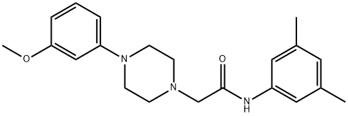 N-(3,5-dimethylphenyl)-2-[4-(3-methoxyphenyl)piperazin-1-yl]acetamide 구조식 이미지