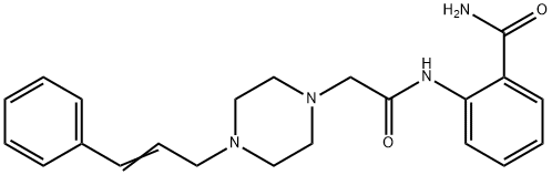 2-[[2-[4-[(E)-3-phenylprop-2-enyl]piperazin-1-yl]acetyl]amino]benzamide Structure