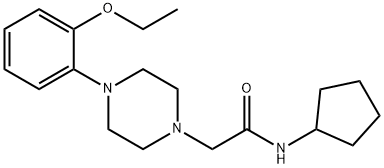 N-cyclopentyl-2-[4-(2-ethoxyphenyl)piperazin-1-yl]acetamide 구조식 이미지