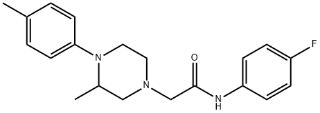 N-(4-fluorophenyl)-2-[3-methyl-4-(4-methylphenyl)piperazin-1-yl]acetamide 구조식 이미지