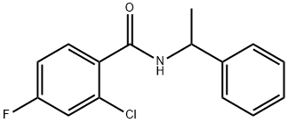 2-chloro-4-fluoro-N-(1-phenylethyl)benzamide Structure