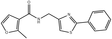 2-methyl-N-[(2-phenyl-1,3-thiazol-4-yl)methyl]furan-3-carboxamide 구조식 이미지