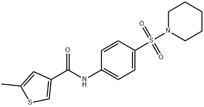 5-methyl-N-(4-piperidin-1-ylsulfonylphenyl)thiophene-3-carboxamide 구조식 이미지