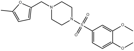 1-(3,4-dimethoxyphenyl)sulfonyl-4-[(5-methylfuran-2-yl)methyl]piperazine Structure