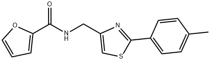 N-[[2-(4-methylphenyl)-1,3-thiazol-4-yl]methyl]furan-2-carboxamide 구조식 이미지