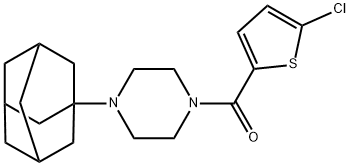 [4-(1-adamantyl)piperazin-1-yl]-(5-chlorothiophen-2-yl)methanone 구조식 이미지