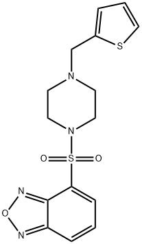 4-[4-(thiophen-2-ylmethyl)piperazin-1-yl]sulfonyl-2,1,3-benzoxadiazole 구조식 이미지