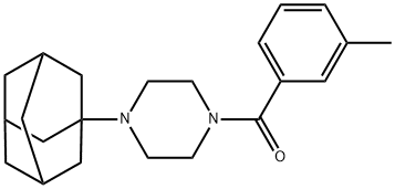[4-(1-adamantyl)piperazin-1-yl]-(3-methylphenyl)methanone 구조식 이미지