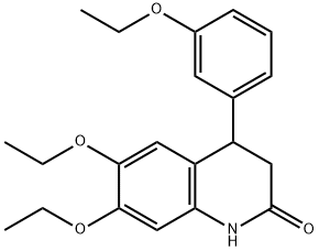 6,7-diethoxy-4-(3-ethoxyphenyl)-3,4-dihydro-1H-quinolin-2-one 구조식 이미지