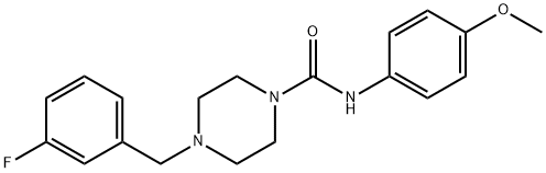 4-[(3-fluorophenyl)methyl]-N-(4-methoxyphenyl)piperazine-1-carboxamide Structure