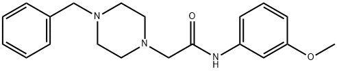 2-(4-benzylpiperazin-1-yl)-N-(3-methoxyphenyl)acetamide 구조식 이미지