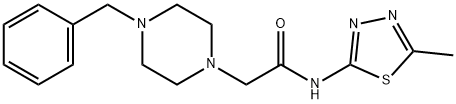 2-(4-benzylpiperazin-1-yl)-N-(5-methyl-1,3,4-thiadiazol-2-yl)acetamide Structure