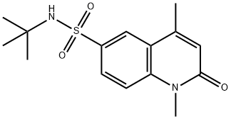 N-tert-butyl-1,4-dimethyl-2-oxoquinoline-6-sulfonamide 구조식 이미지