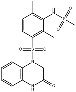 N-[2,6-dimethyl-3-[(3-oxo-2,4-dihydroquinoxalin-1-yl)sulfonyl]phenyl]methanesulfonamide Structure