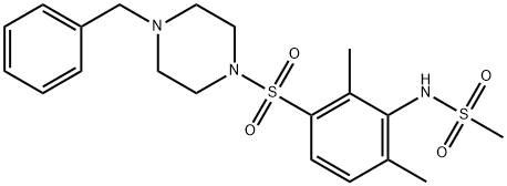 N-[3-(4-benzylpiperazin-1-yl)sulfonyl-2,6-dimethylphenyl]methanesulfonamide Structure