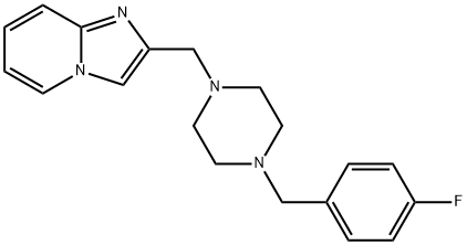 2-[[4-[(4-fluorophenyl)methyl]piperazin-1-yl]methyl]imidazo[1,2-a]pyridine Structure