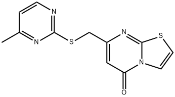 7-[(4-methylpyrimidin-2-yl)sulfanylmethyl]-[1,3]thiazolo[3,2-a]pyrimidin-5-one 구조식 이미지