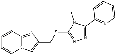 2-[(4-methyl-5-pyridin-2-yl-1,2,4-triazol-3-yl)sulfanylmethyl]imidazo[1,2-a]pyridine Structure