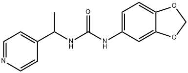 1-(1,3-benzodioxol-5-yl)-3-(1-pyridin-4-ylethyl)urea Structure