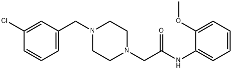 2-[4-[(3-chlorophenyl)methyl]piperazin-1-yl]-N-(2-methoxyphenyl)acetamide Structure