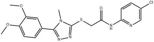 N-(5-chloropyridin-2-yl)-2-[[5-(3,4-dimethoxyphenyl)-4-methyl-1,2,4-triazol-3-yl]sulfanyl]acetamide Structure