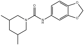 N-(1,3-benzodioxol-5-yl)-3,5-dimethylpiperidine-1-carboxamide Structure