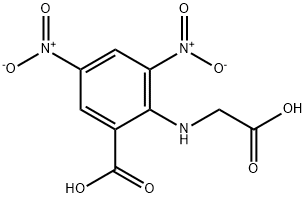 2-(carboxymethylamino)-3,5-dinitrobenzoic acid 구조식 이미지