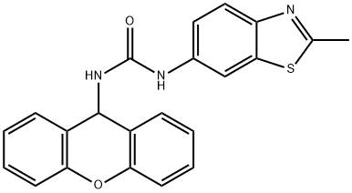 1-(2-methyl-1,3-benzothiazol-6-yl)-3-(9H-xanthen-9-yl)urea 구조식 이미지