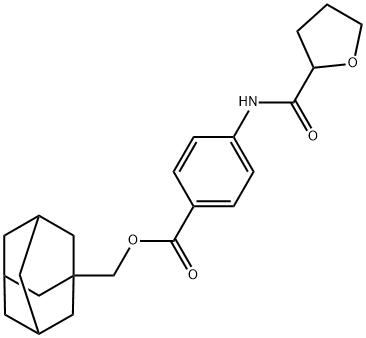 1-adamantylmethyl 4-(oxolane-2-carbonylamino)benzoate 구조식 이미지