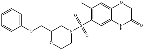 7-methyl-6-[2-(phenoxymethyl)morpholin-4-yl]sulfonyl-4H-1,4-benzoxazin-3-one Structure