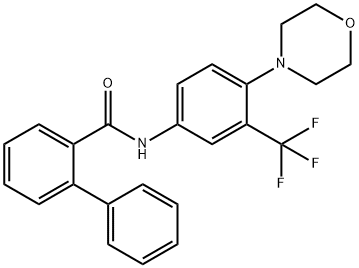 N-[4-morpholin-4-yl-3-(trifluoromethyl)phenyl]-2-phenylbenzamide Structure