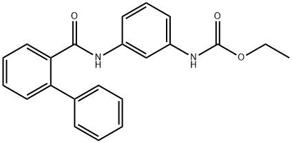 ethyl N-[3-[(2-phenylbenzoyl)amino]phenyl]carbamate Structure