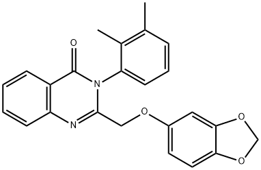 2-(1,3-benzodioxol-5-yloxymethyl)-3-(2,3-dimethylphenyl)quinazolin-4-one 구조식 이미지