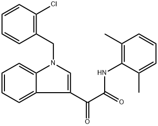 2-[1-[(2-chlorophenyl)methyl]indol-3-yl]-N-(2,6-dimethylphenyl)-2-oxoacetamide 구조식 이미지