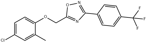 5-[(4-chloro-2-methylphenoxy)methyl]-3-[4-(trifluoromethyl)phenyl]-1,2,4-oxadiazole Structure