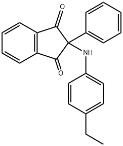 2-(4-ethylanilino)-2-phenylindene-1,3-dione 구조식 이미지
