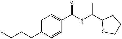 4-butyl-N-[1-(oxolan-2-yl)ethyl]benzamide 구조식 이미지