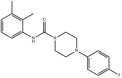 N-(2,3-dimethylphenyl)-4-(4-fluorophenyl)piperazine-1-carboxamide 구조식 이미지