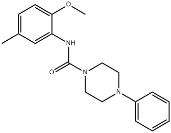 N-(2-methoxy-5-methylphenyl)-4-phenylpiperazine-1-carboxamide Structure