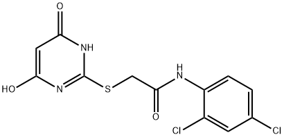N-(2,4-dichlorophenyl)-2-[(4-hydroxy-6-oxo-1H-pyrimidin-2-yl)sulfanyl]acetamide Structure