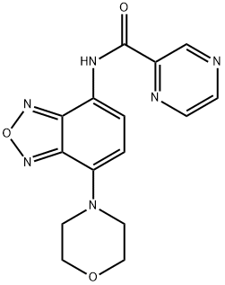 N-(4-morpholin-4-yl-2,1,3-benzoxadiazol-7-yl)pyrazine-2-carboxamide 구조식 이미지