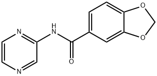 N-pyrazin-2-yl-1,3-benzodioxole-5-carboxamide 구조식 이미지