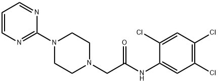 2-(4-pyrimidin-2-ylpiperazin-1-yl)-N-(2,4,5-trichlorophenyl)acetamide Structure